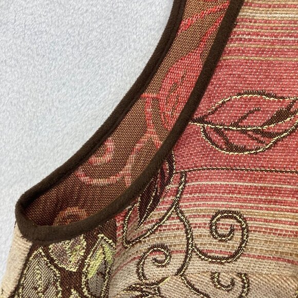 Alfred Dunner Southwestern Tapestry Zip Up Vest Womens 16W Nature Forest Color - Picture 9 of 11